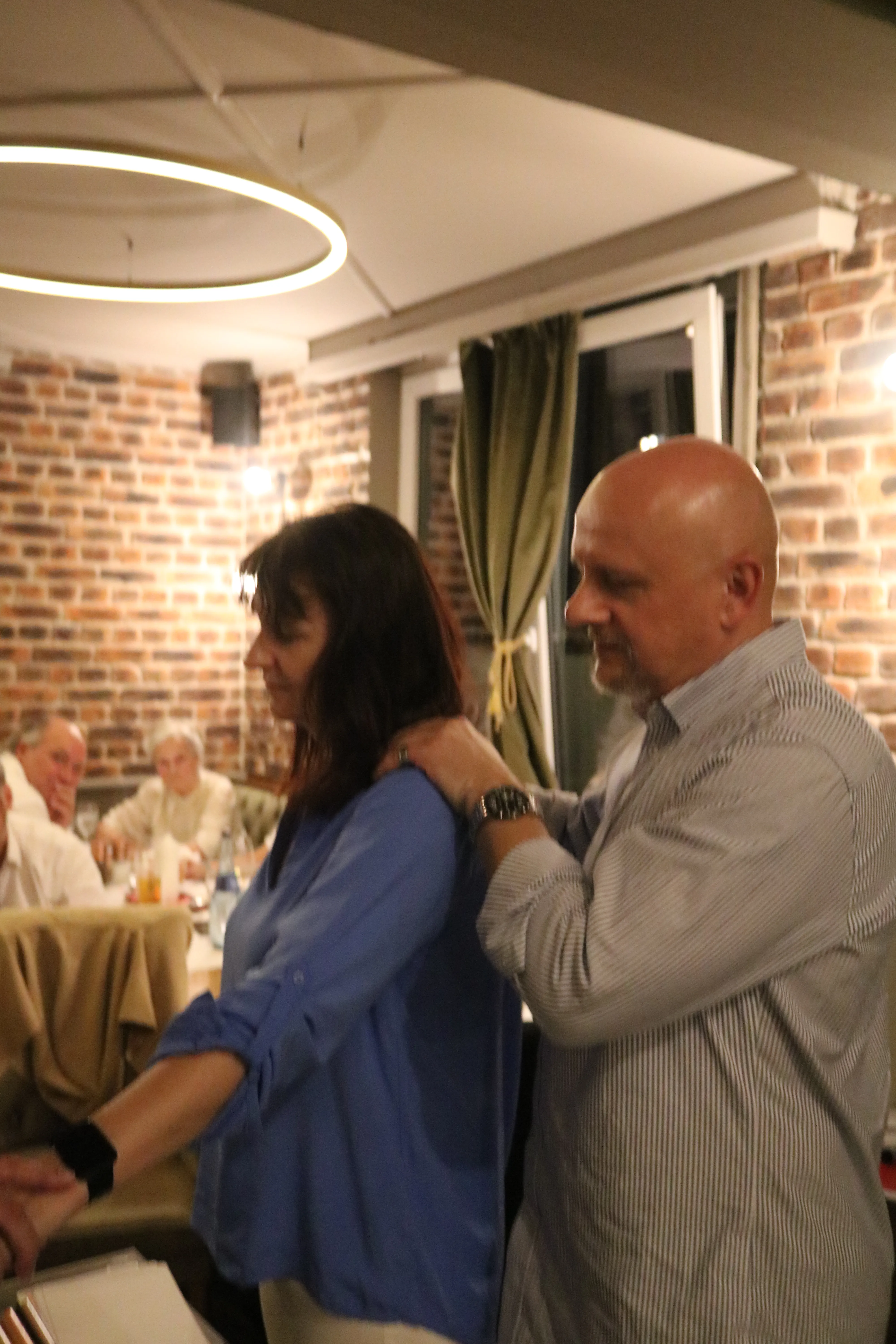 Two guests in conversation